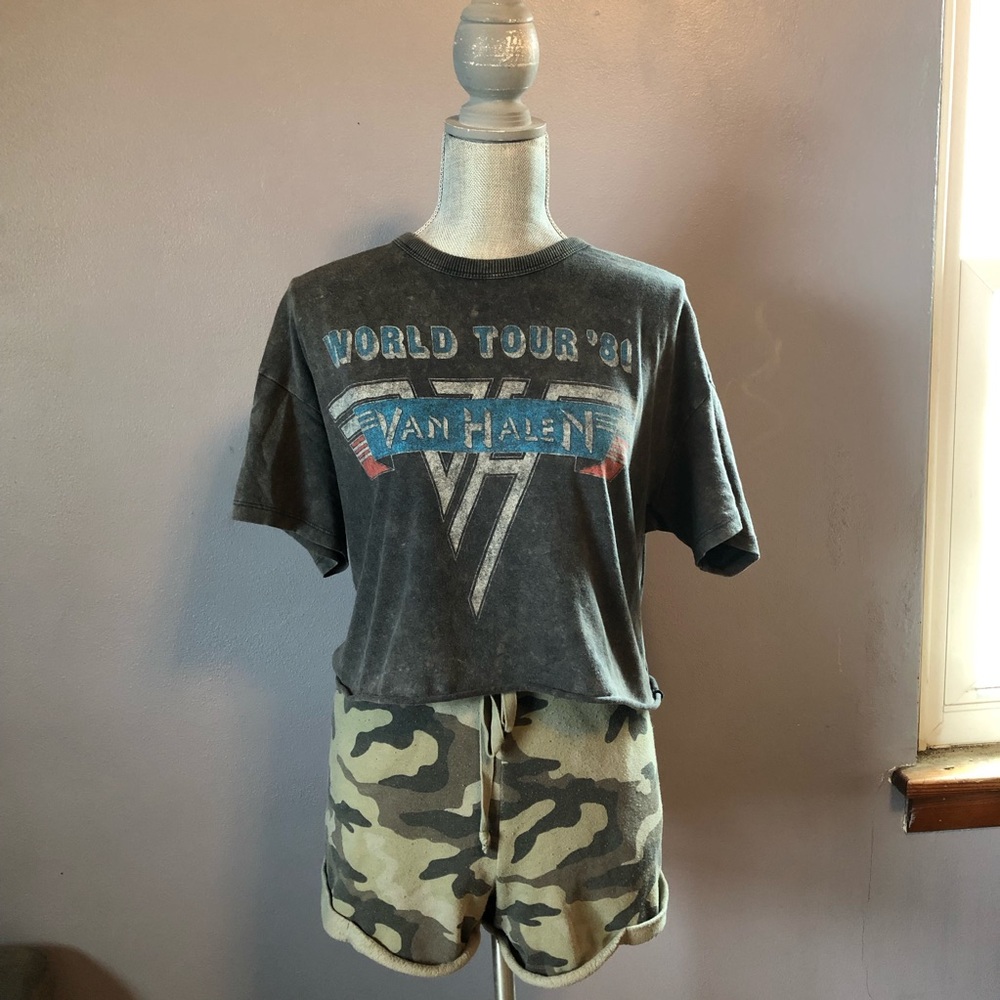 AE Soft Cropped Van Halen Tee (Well Loved Size XL)